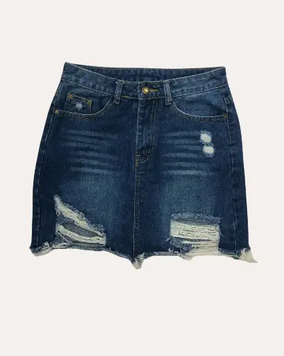 [LC147] FALDA JEAN OSCURO