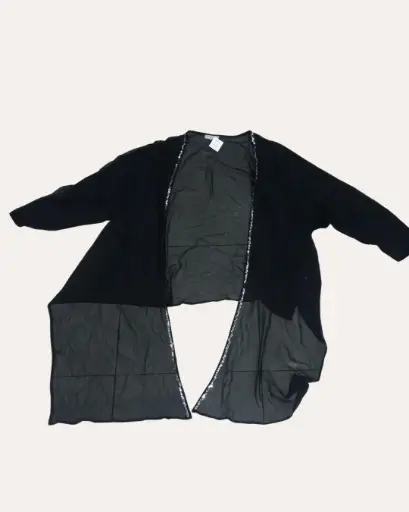 [XXL667] SOBRETODO NEGRO TRANSPARENTE BLEU BONHEUR 