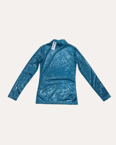 [NUB095] TOP AZUL GLITTER NASTY GAL 